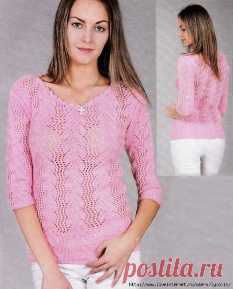 джемпер ажурный