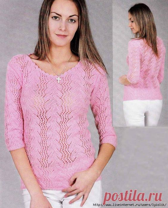 джемпер ажурный