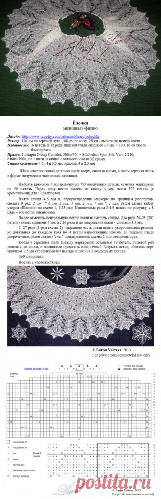Шаль-фишю "Ёлочки"