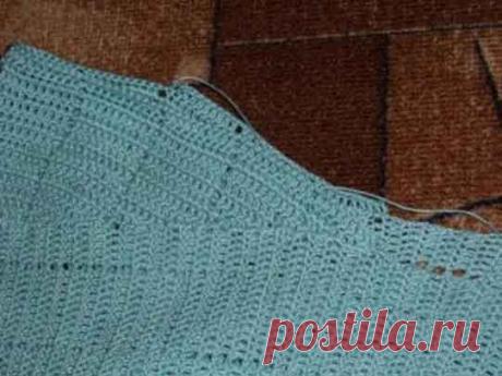 Мастер-класс - Вязание рукава от проймы крючком - Уроки вязания крючком