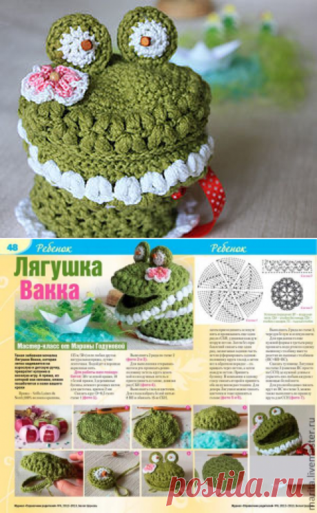 Мастер-класс : Игрушка-мочалка "Лягушка Вакка" | Журнал Ярмарки Мастеров