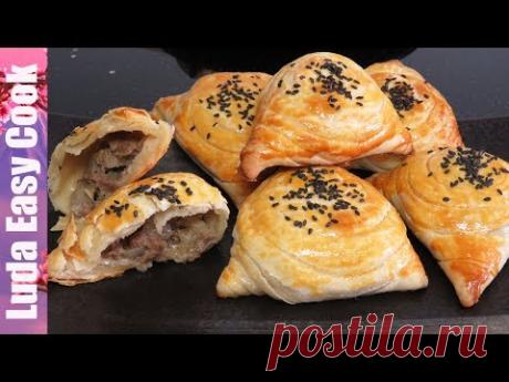 САМСА СЛОЕНАЯ  ДОМАШНЯЯ С МЯСОМ В ДУХОВКЕ просто ОБЪЕДЕНИЕ | Uzbek Samsa recipe - YouTube