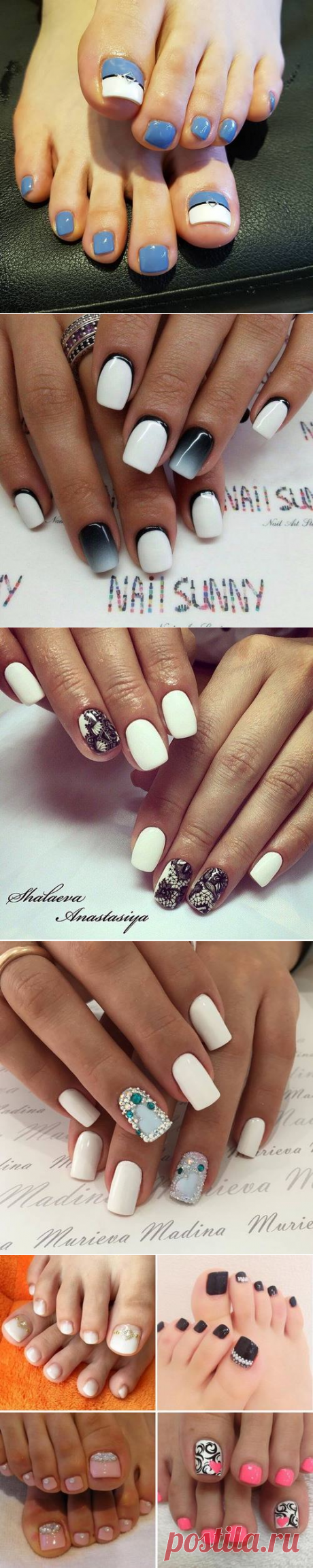 Красивый педикюр и маникюр 2017-2018 - фото, модный педикюр маникюр - идеи