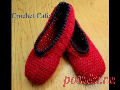 Crochet Cafe كروشيه حذاء باليرينا | كروشيه كافيه
