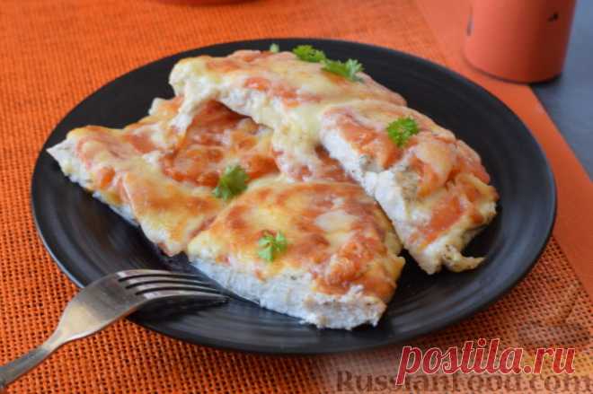 Рецепт: Куриное филе, запеченное с помидорами и сыром на RussianFood.com