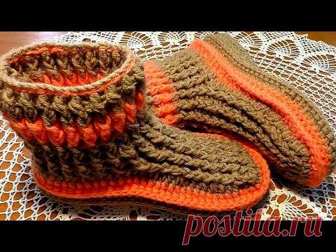 САПОЖКИ очень интересная моделька связаны крючком