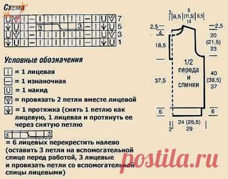 Пуловер без рукавов
Размеры: 36/38 (40/42) 44/46.
Для вязания пуловера Вам потребуется: 
• по 200 (250) 300 г белой и бежевой пряжи (35% кашемира, 35% мериносовой шерсти, 30% вискозы, 92 м/50 г); 
• прямые спицы № 4 и № 4,5; 
• круговые спицы № 4.
Внимание! Белой и бежевой пряжей вязать вместе.
Резинка А, спицы № 4: попеременно 2 лицевые, 2 изнаночные.
Резинка В, спицы № 4: попеременно 1 лицевая, 1 изнаночная.
Все остальные узоры вязать на спицах № 4,5.
Лицевая глад...