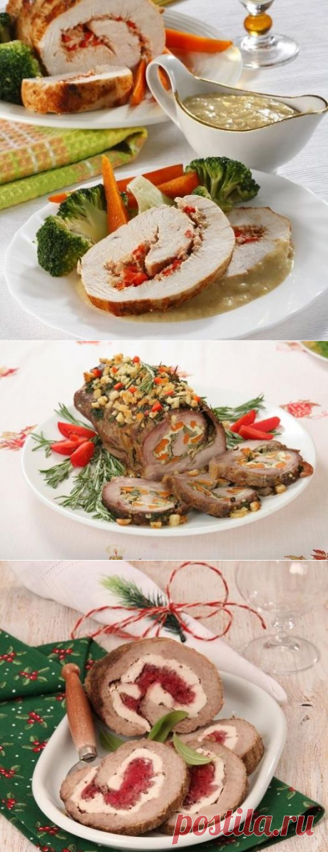 Мясные рулеты к новогоднему столу. Рецепты. Фото