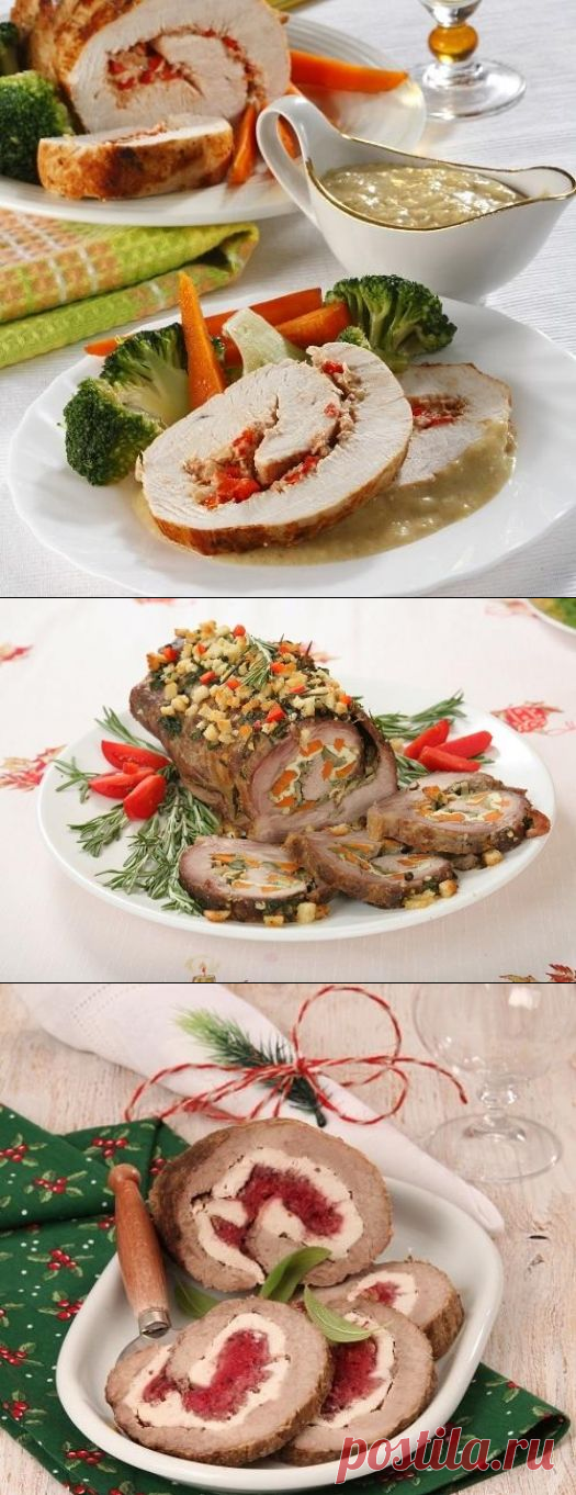 Мясные рулеты к новогоднему столу. Рецепты. Фото
