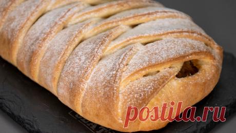Пеку творожную плетёнку с яблоками: много сочной начинки и простое тесто (получается даже у тех, кто не "дружит" с тестом) | Евгения Полевская | Это просто | Дзен