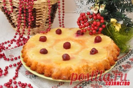 Пирог-перевертыш с ананасом