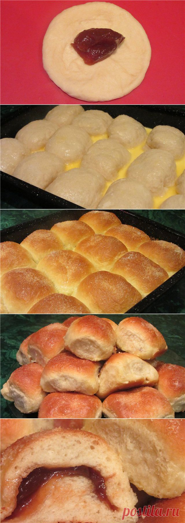 Заливные булочки с начинкой, нежная выпечка в молоке.