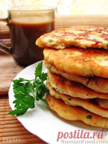 Лепешки сырные, пресные, быстрые, вкусные