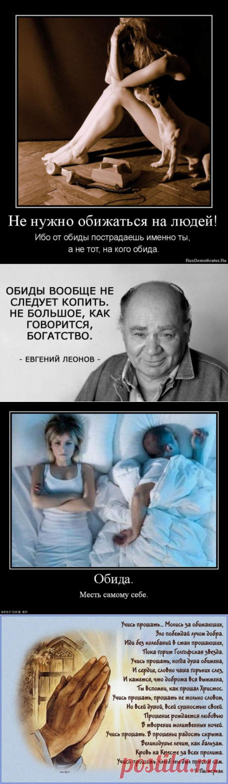 &quot;ПЕРЕЖЕВЫВАЯ ОБИДЫ, МЫ ИЗЪЕДАЕМ САМИ СЕБЯ&quot;... Как же перетерпеть обиды?.