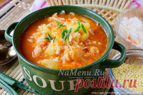 Капустняк из квашеной капусты с пшеном - сытный и наваристый, и всегда вкусный!
