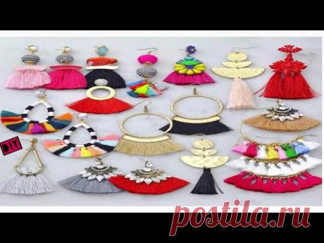8 SILK Thread TASSEL EARRINGS DIY JEWELRY IDEAS - YouTube