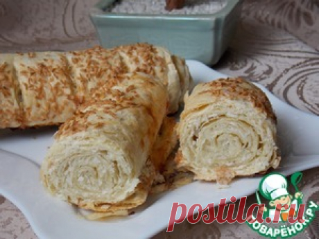 Слоеный кокосовый рулет - кулинарный рецепт