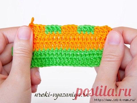 Смена цвета нити при вязании крючком