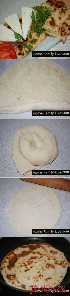 Луковая лепешка - пошаговый фоторецепт - простая и вкусная лепешка