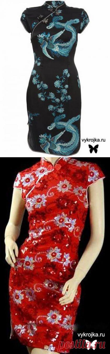 Выкройка платья в китайском стиле. Скачать выкройку платья Страница 0