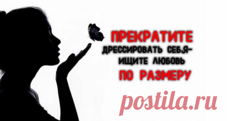 ПРЕКРАТИТЕ ДРЕССИРОВАТЬ СЕБЯ — ИЩИТЕ ЛЮБОВЬ ПО РАЗМЕРУ