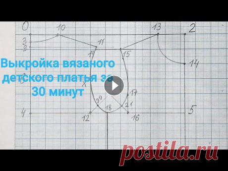 В этом видео я показываю доступный и понятный способ построения выкройки детского вязаного платья с втачным рукавом. Это построение можно использовать...