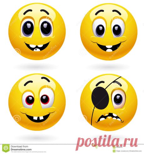 Het glimlachen van ballen vector illustratie. Afbeelding bestaande uit leuk - 8989668 Foto over Het glimlachen van ballen met verschillende gezichtsuitdrukkingen - 8989668