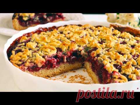 Постный Тертый Пирог с вишнями!Просто и Нереально Вкусно