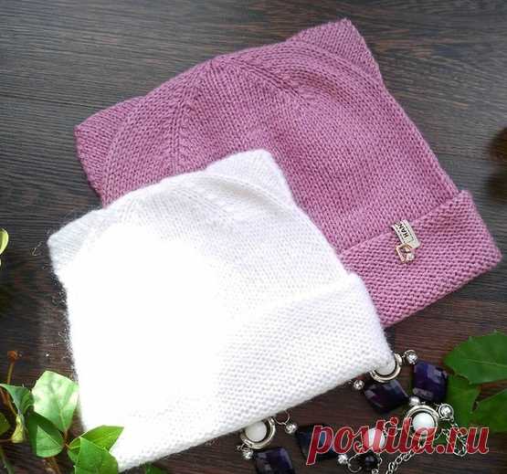 Котошапки - шапочки с ушками связанные спицами - Modnoe Vyazanie ru.com