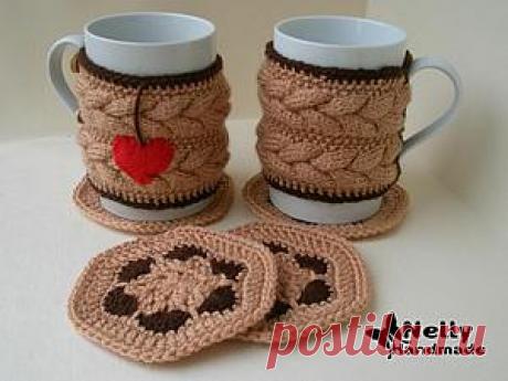 Вяжем теплую "одежку" для кружки - Ярмарка Мастеров - ручная работа, handmade
