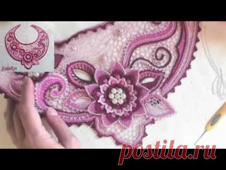 Приглашение на обучающий видео-курс по вязанию колье в технике ирландского кружева.