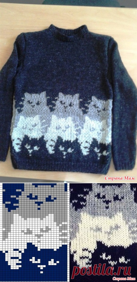 свитер Коты - Вязание - Страна Мам