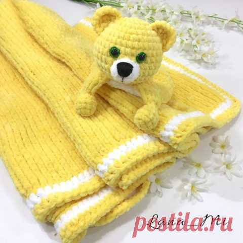 Комфортер крючком - 15 схем вязания игрушки для новорожденного