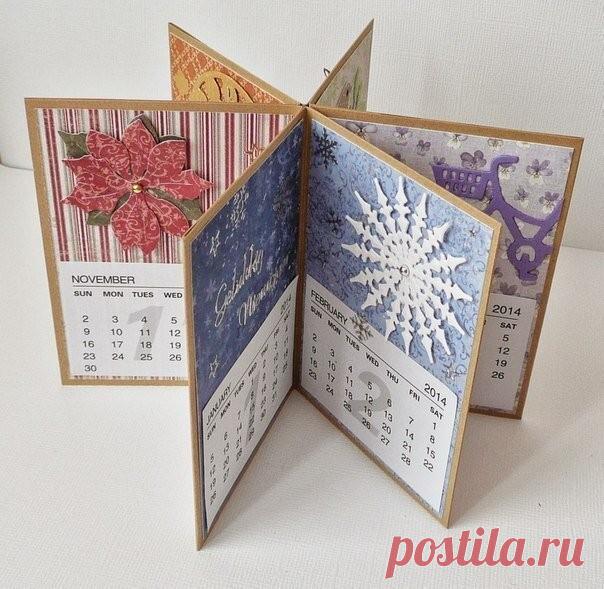 Идея для скрап-календаря или настольного мини-альбомчика