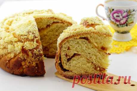 Пирог с масляными крошками .