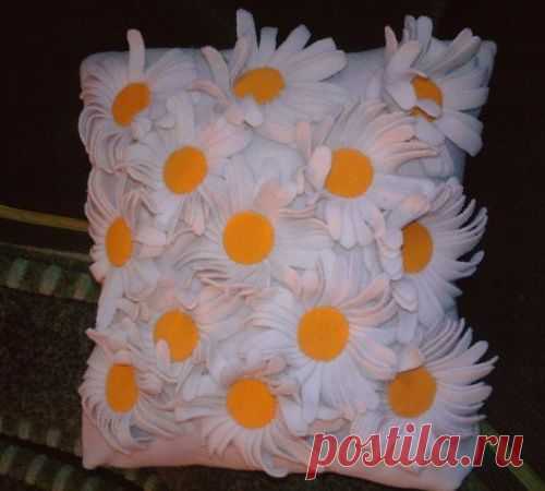 Подушка своими руками «Ромашковая полянка»