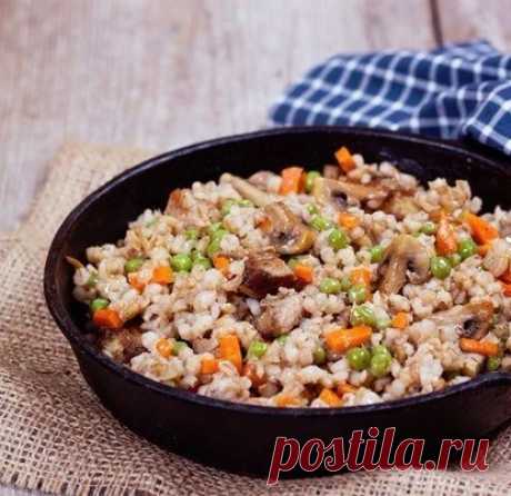 Как приготовить перловая каша с мясом, грибами и овощами - рецепт, ингредиенты и фотографии