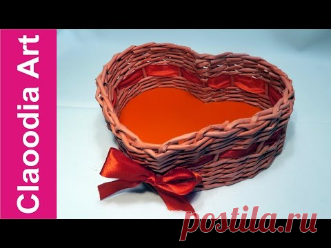 Коробка-сердечко из газетных трубочек. МК | oblacco