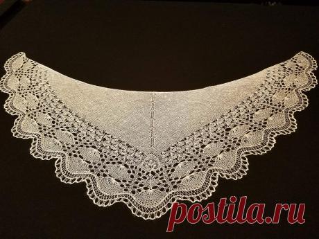 Вязаная спицами шаль Across the Beach - Вяжи.ру