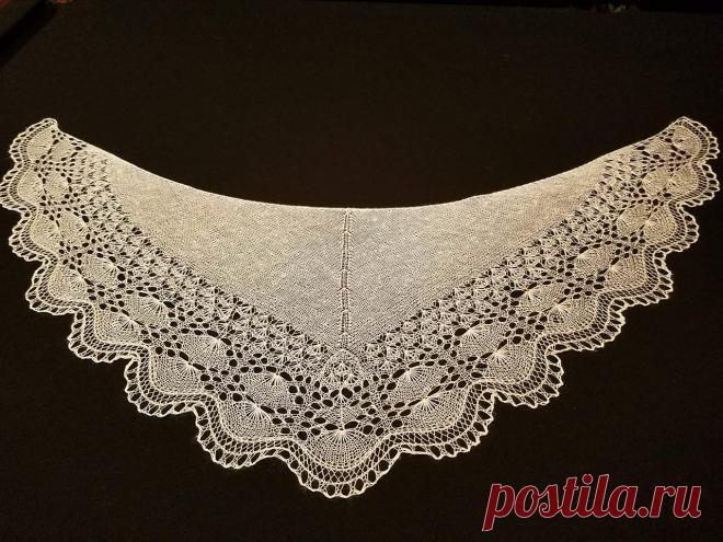 Вязаная спицами шаль Across the Beach - Вяжи.ру