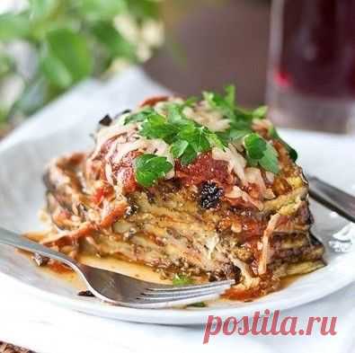 БАКЛАЖАНЫ С ПОМИДОРАМИ И СЫРОМ