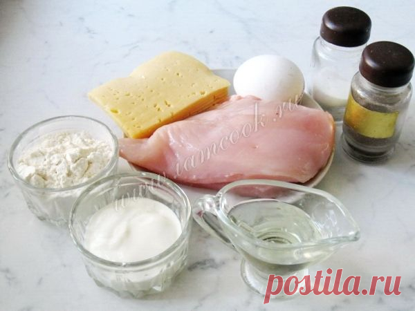 Отбивные из куриной грудки с сыром, рецепт с фото.