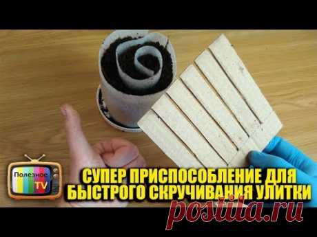 СУПЕР ПРИСПОСОБЛЕНИЕ ДЛЯ БЫСТРОГО СКРУЧИВАНИЯ УЛИТКИ И ПОСАДКИ СЕМЯН - YouTube