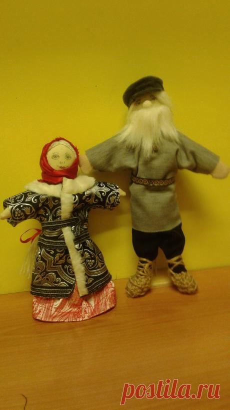 Наши главные герои сказки &quot;Серебряное копытце&quot; Павла Бажова - дед Кокованя и внучка Даренка