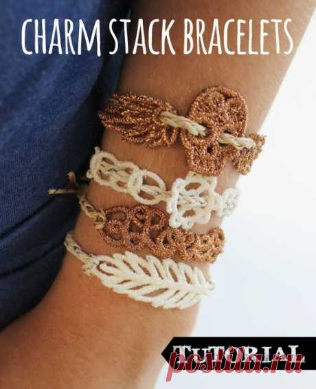 Tutorials | Urban Threads: Make your own charm stack bracelets with your embroidery machine! ༺✿ƬⱤღ https://www.pinterest.com/teretegui/✿༻