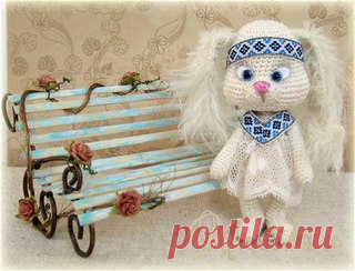 Зайка Аяша 

Крючок № 1,6 
пряжа «Begonia» от ТМ «Yarn Art» – хлопок (169 м/50г), 
пряжа «Tecno» от ТМ «Yarn Art» – полиэстер (100 м/50г), 
Показать полностью…
