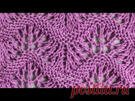Ажурный узор / Old Shale / Вязание спицами.