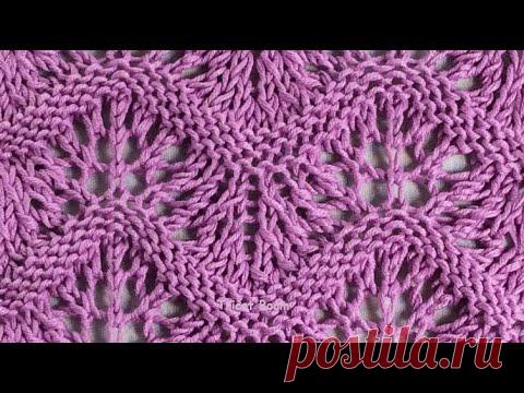 Ажурный узор / Old Shale / Вязание спицами.