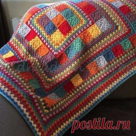 Плед из бабушкиных квадратов
