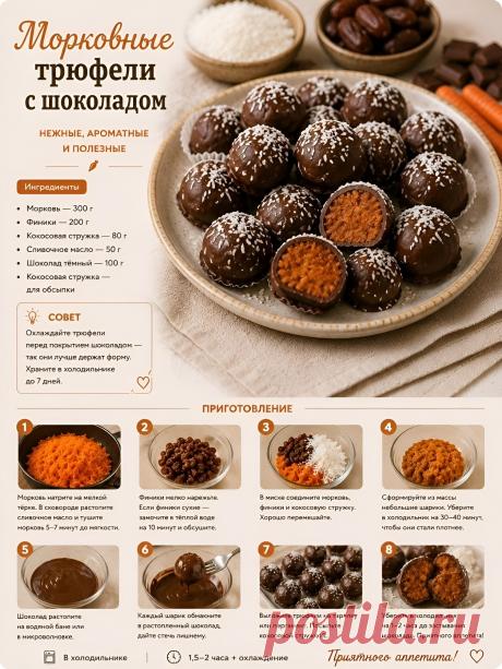 Морковные трюфели с шоколадом
